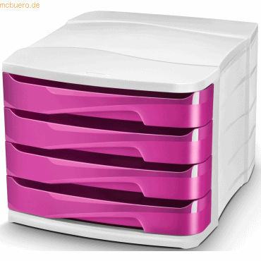 CEP Schubladenbox Gloss 4 Schbe 292x386x246mm pink