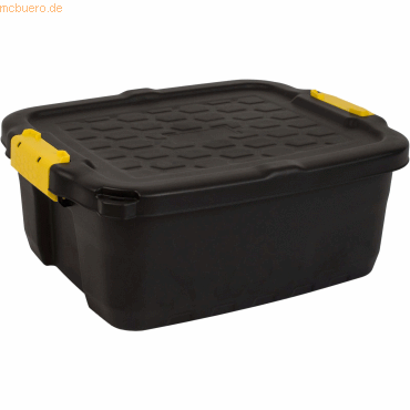7 x strata Aufbewahrungsbox 24l HW444 schwarz / gelb