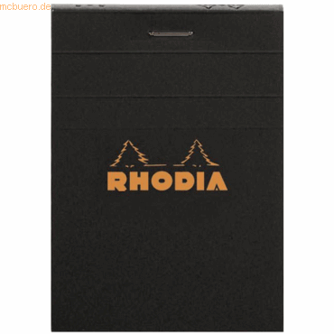 20 x Rhodia Schreibblock Rhodia Nr. 10 5,2x7,5cm 60 Blatt kariert schw