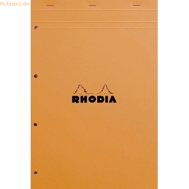 5 x Rhodia Notizblock Rhodia Nr. 11 A4+ liniert mit Rand gelocht 80 Bl