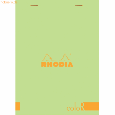 10 x Rhodia Notizblock color A5 liniert 70 Blatt anisgrün