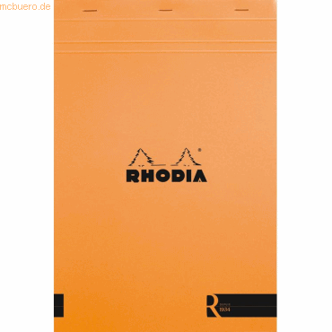 5 x Rhodia Notizblock Nr. 18 A4 21x29,7cm 80 Blatt 80g blanko orange