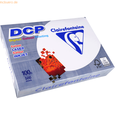 Clairefontaine Laser- /Inkjetpapier DCP A4 210x297mm 100g/qm weiß VE=5