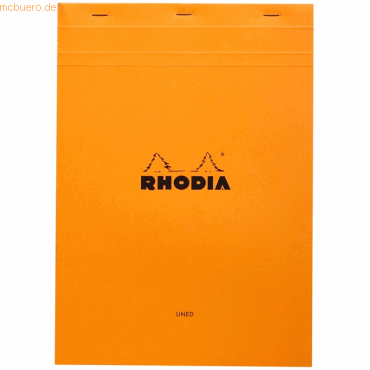 5 x Rhodia Notizblock Nr. 18 A4 21x29,7cm 80 Blatt 80g liniert mit Ran