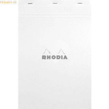 5 x Rhodia Notizblock White Nr. 18 A4 liniert 80 Blatt wei