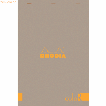 5 x Rhodia Notizblock color A4 liniert 70 Blatt mausgrau