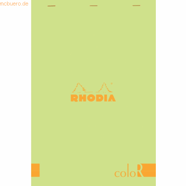 5 x Rhodia Notizblock color A4 liniert 70 Blatt anisgrn