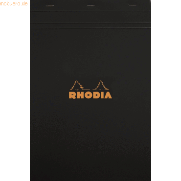 5 x Rhodia Notizblock Rhodia Nr. 19 A4+ blanko 80 Blatt schwarz