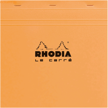 5 x Rhodia Notizblock Le Carre quadratisch 21x21cm 80 Blatt 80g karier