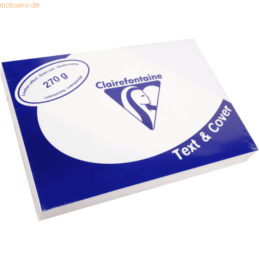 5 x Clairefontaine Einbanddeckel ledergeprgt VE=100 Stck wei