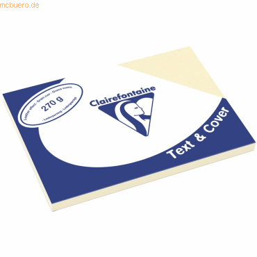 5 x Clairefontaine Deckbltter A3 420x297mm 270g/qm elfenbein Leder VE