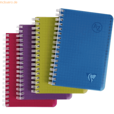 10 x Clairefontaine Registerbuch Linicolor 9,5x14cm 50 Blatt kariert f