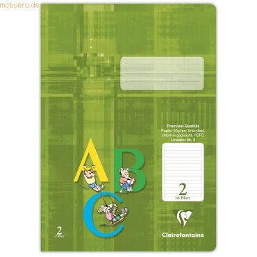 25 x Clairefontaine Schulheft A4 16 Blatt Lineatur 2 liniert 2. Schulj