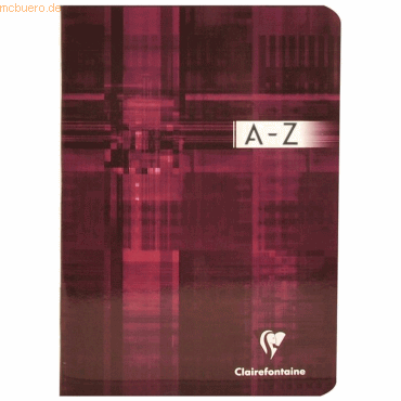 Clairefontaine Registerbuch A5 48 Blatt liniert mit Mittellinie A-Z fa