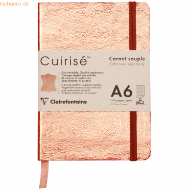 3 x Clairefontaine Notizbuch flexibel A6 72 Blatt blanko copper