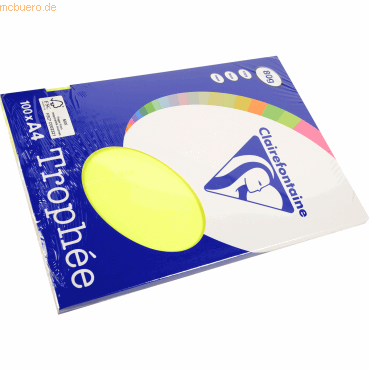 10 x Clairefontaine Kopierpapier Pollen A4 80g/qm VE=100 Blatt neon-ge
