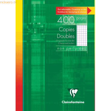 10 x Clairefontaine Kanzleipapier A4 kariert mit Rand 200 Blatt