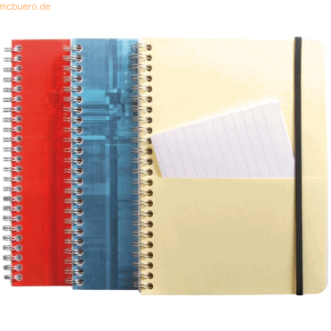 5 x Clairefontaine Kollegblock Pocket Book A5 60 Blatt 90g/qm liniert