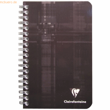10 x Clairefontaine Spiralheft 11x17cm Seyes-Lineatur 90 Blatt farbig