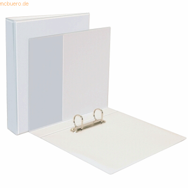 10 x Dataplus Ringbuch A4 2 Ringe 20 mm PVC wei