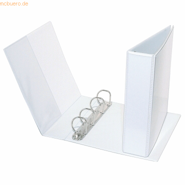 10 x Dataplus Ringbuch A5 4 Ringe 20 mm PVC wei
