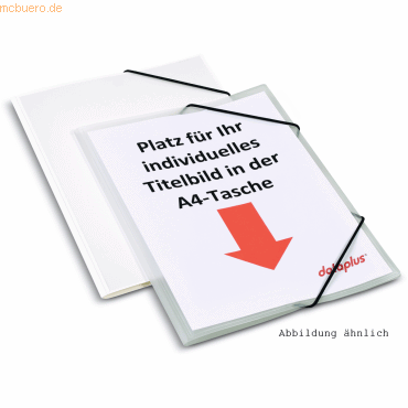 25 x Dataplus Eckspanner A4 mit Tasche PP wei