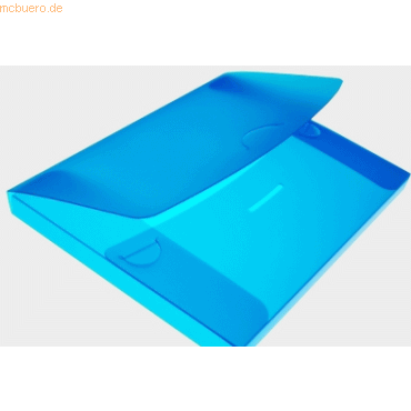10 x Dataplus Sammelmappe 20 A4 PP blau-transparent