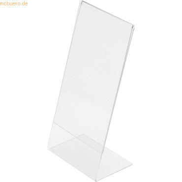 6 x Deflecto Tischaufsteller Classic Image schräg A3 hoch transparent