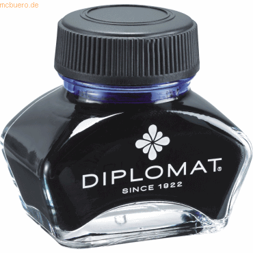 6 x Diplomat Tintenglas 30 ml knigsblau
