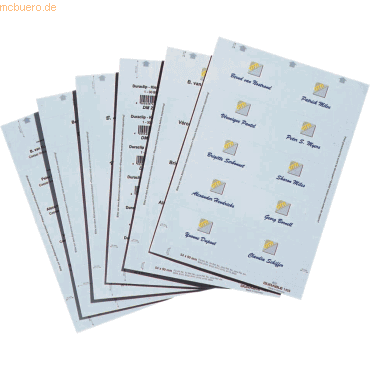 Durable Einsteckschilder fr Namensschilder I+K+L Karton 60x40mm wei