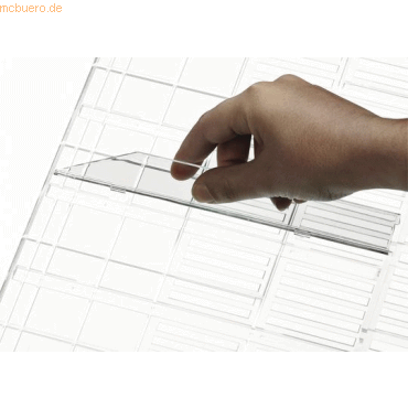 10 x Durable Trennsteg für Flexiboxx A4 Querformat transparent