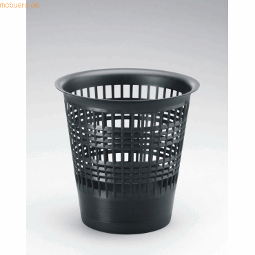 6 x Durable Papierkorb Economy 12,5l schwarz