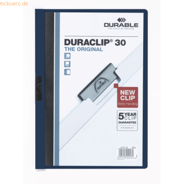 Durable Klemmmappe Duraclip Original 30 bis 30 Blatt A4 nachtblau