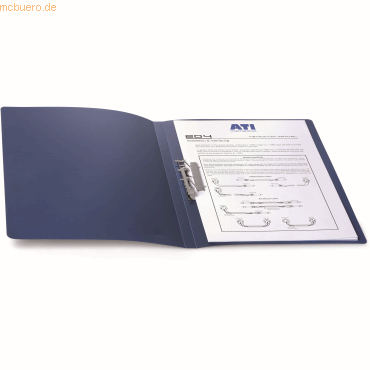 10 x Durable Klemmhebelmappe A4 PP bis 100 Blatt A4 blau