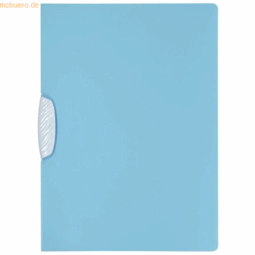 25 x Durable Klemmmappe Swingclip A4 PP 30 Blatt transluzent blau