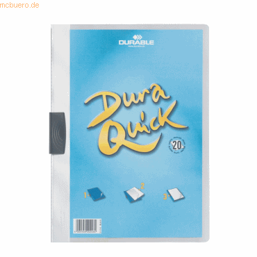 Durable Klemmmappe A4 Duraquick transparent grau