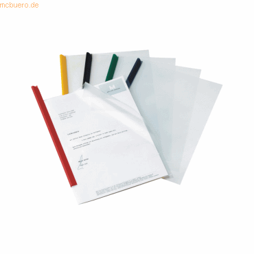 Durable Klemmschienenhüllen A4 bis zu 100 Blatt PP transparent VE=10 S