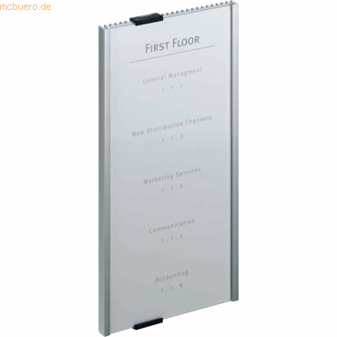 Durable Einsteckschild fr Trschild Info Sign 149x297mm wei VE=10 Sc