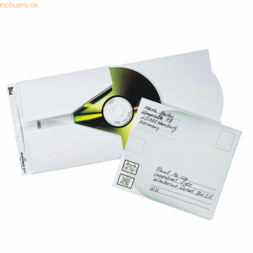 Durable CD-Versandtasche Mail wei 176x143mm VE=5 Stck
