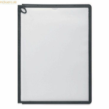 5 x Durable Sichttafel Sherpa plus PP fr A4 hoch schwarz