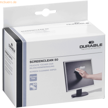Durable Reinigungstuch Screenclean VE=50 Stck
