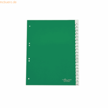 Durable Register A4 blanko 20-teilig PP mit umschweiten Taben grn
