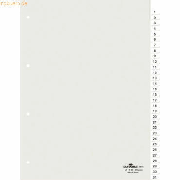 Durable Register A4 Januar-Dezember transparent