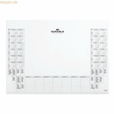 5 x Durable Schreibunterlage-Kalenderblock 57x40,5cm Kalendarium 2019/