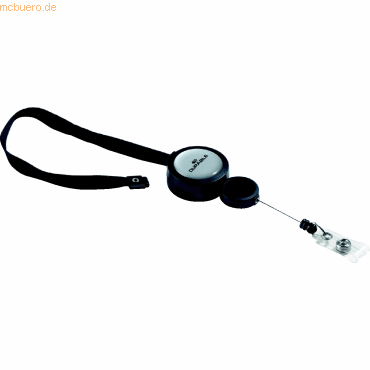 Durable Ausweishalter mit Druckknopf schwarz VE=10 Stck