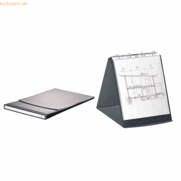 Durable Tisch-Flipchart Durastar A3 hoch incl. 10 Hllen basalt