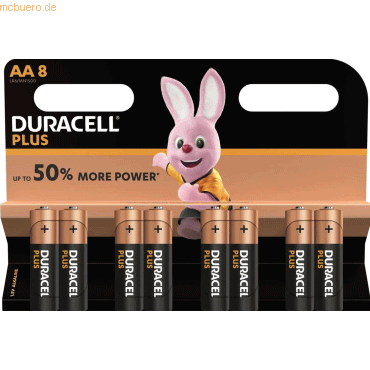 Duracell Batterie Plus Power AA Mignon 8 Stck
