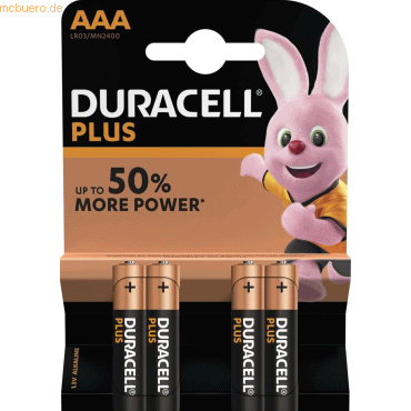 Duracell Batterie Plus Power AAA Micro 4 Stck