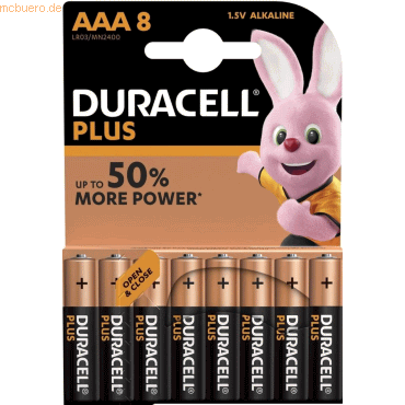 Duracell Batterie Plus Power AAA Micro 8 Stck