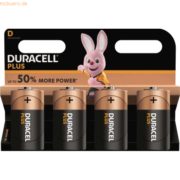 Duracell Batterie Plus Power Mono LR20 4 Stck